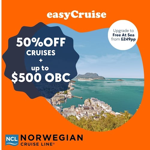 50% Off All NCL Cruises